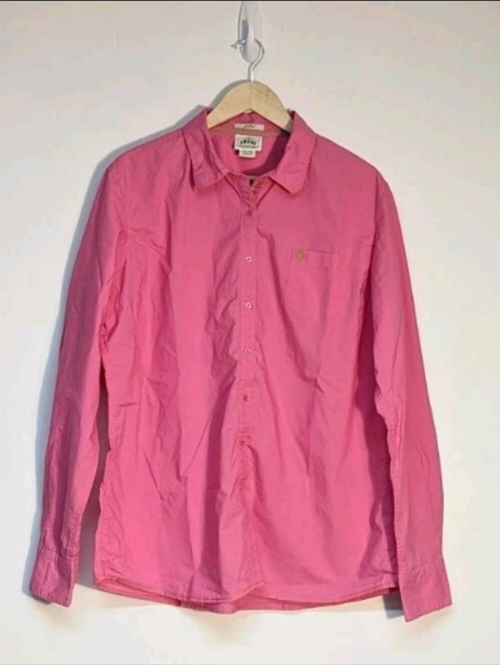 Ariat Vibrant Pink Cotton Collared Shirt, XXL